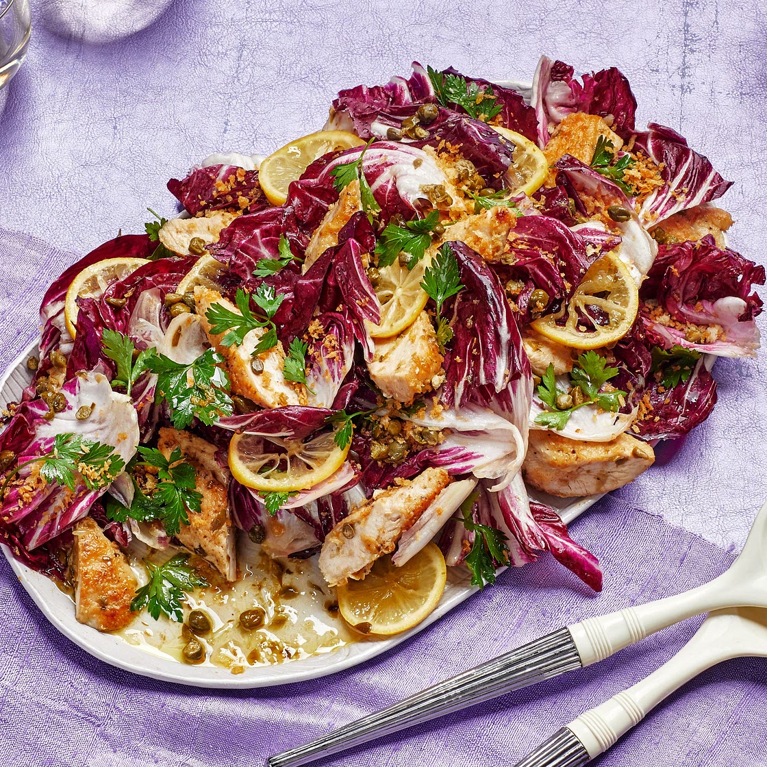 Warm Chicken Piccata Salad