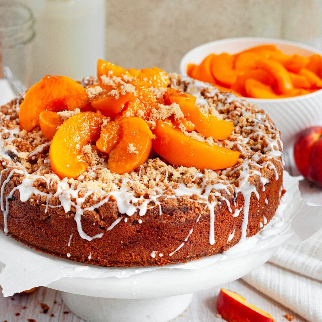 Gluten-Free Peach Cobbler Coffee Cake