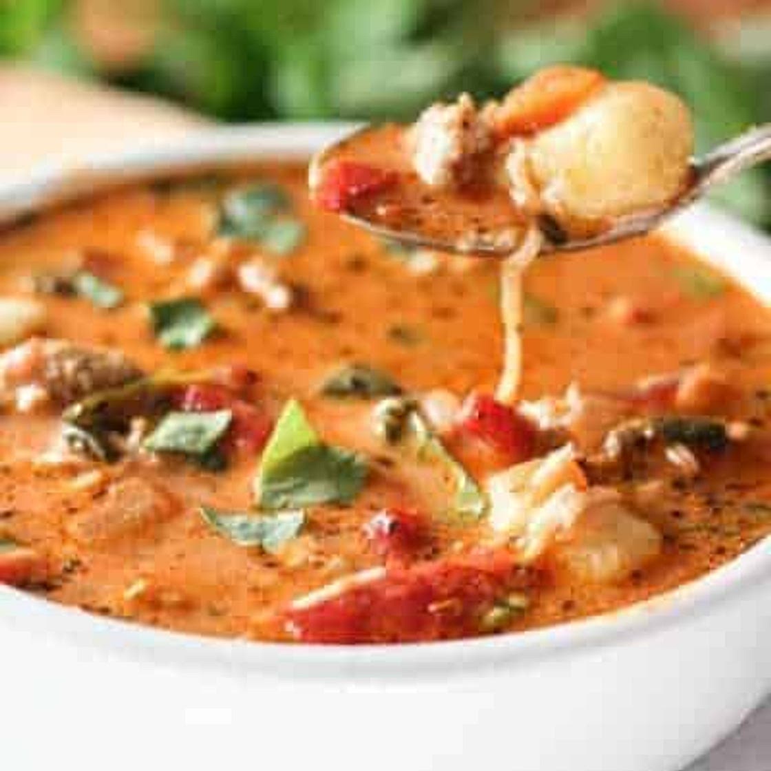 Gnocchi Sausage and Spinach Soup