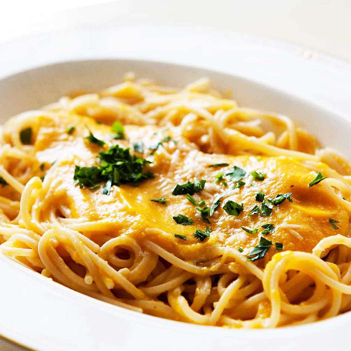 Pasta With Butternut Squash Parmesan Sauce