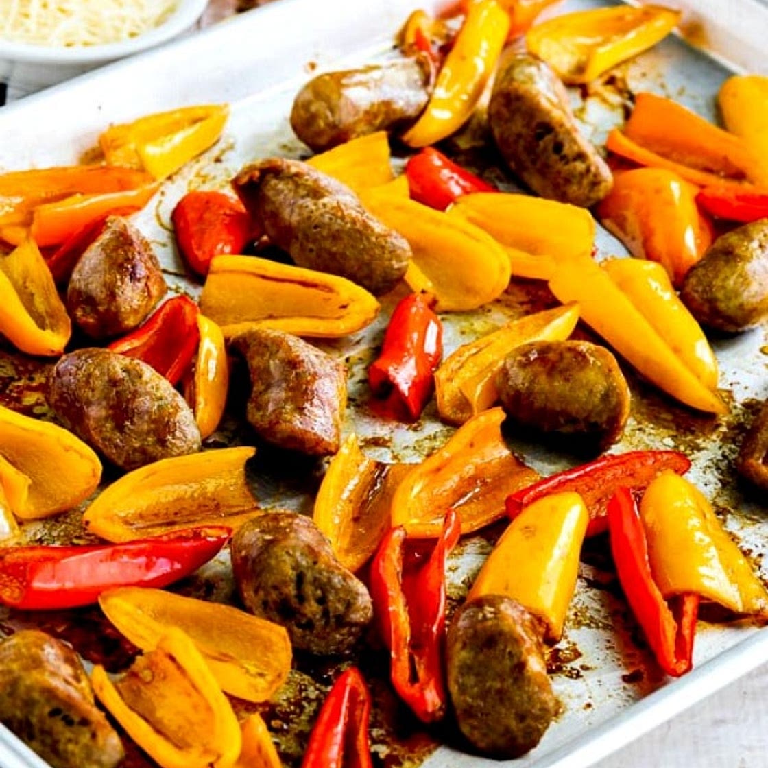 Roasted Italian Sausage and Mini Peppers Sheet Pan Meal