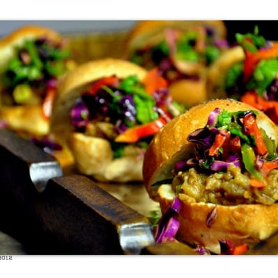 Indian Eggplant Sliders - Indian Street Food