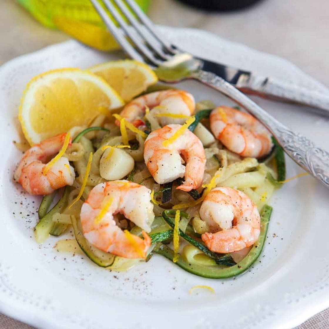 Shrimp + Zucchini Noodles