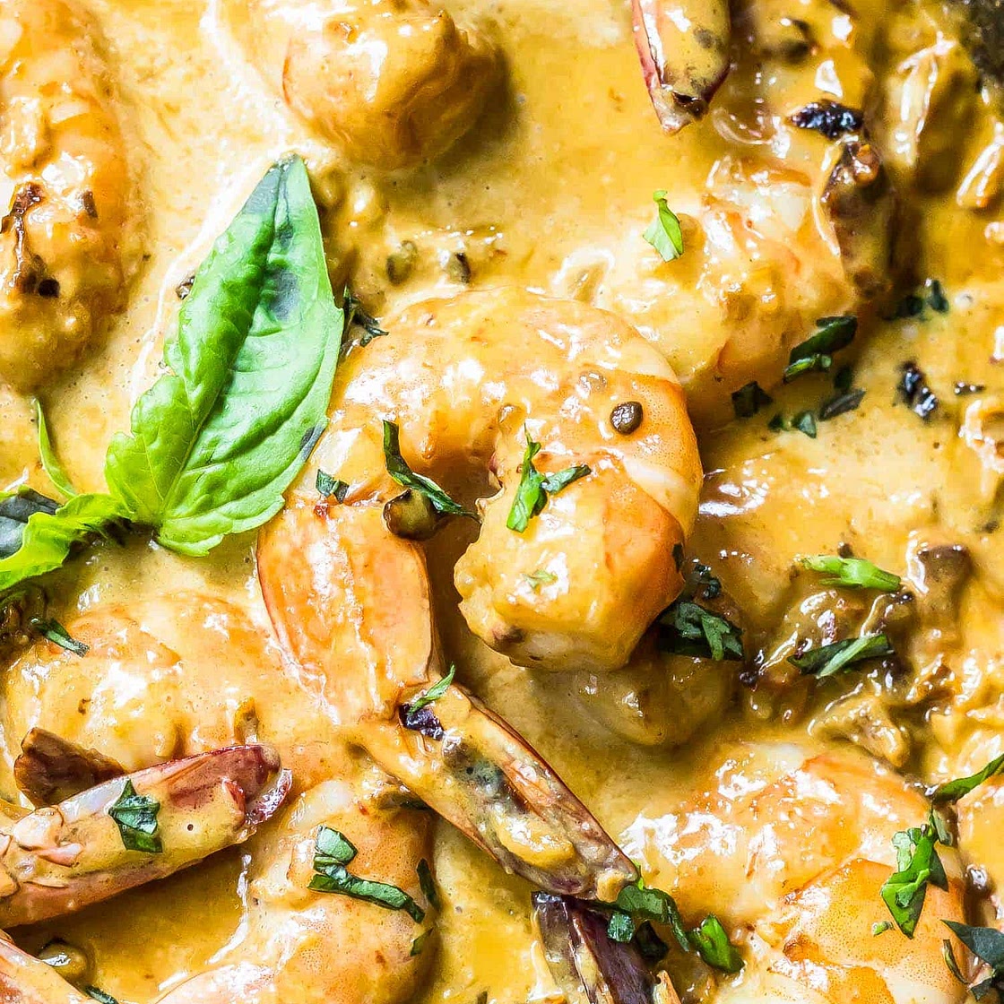 Keto Sun-Dried Tomato Shrimp Skillet