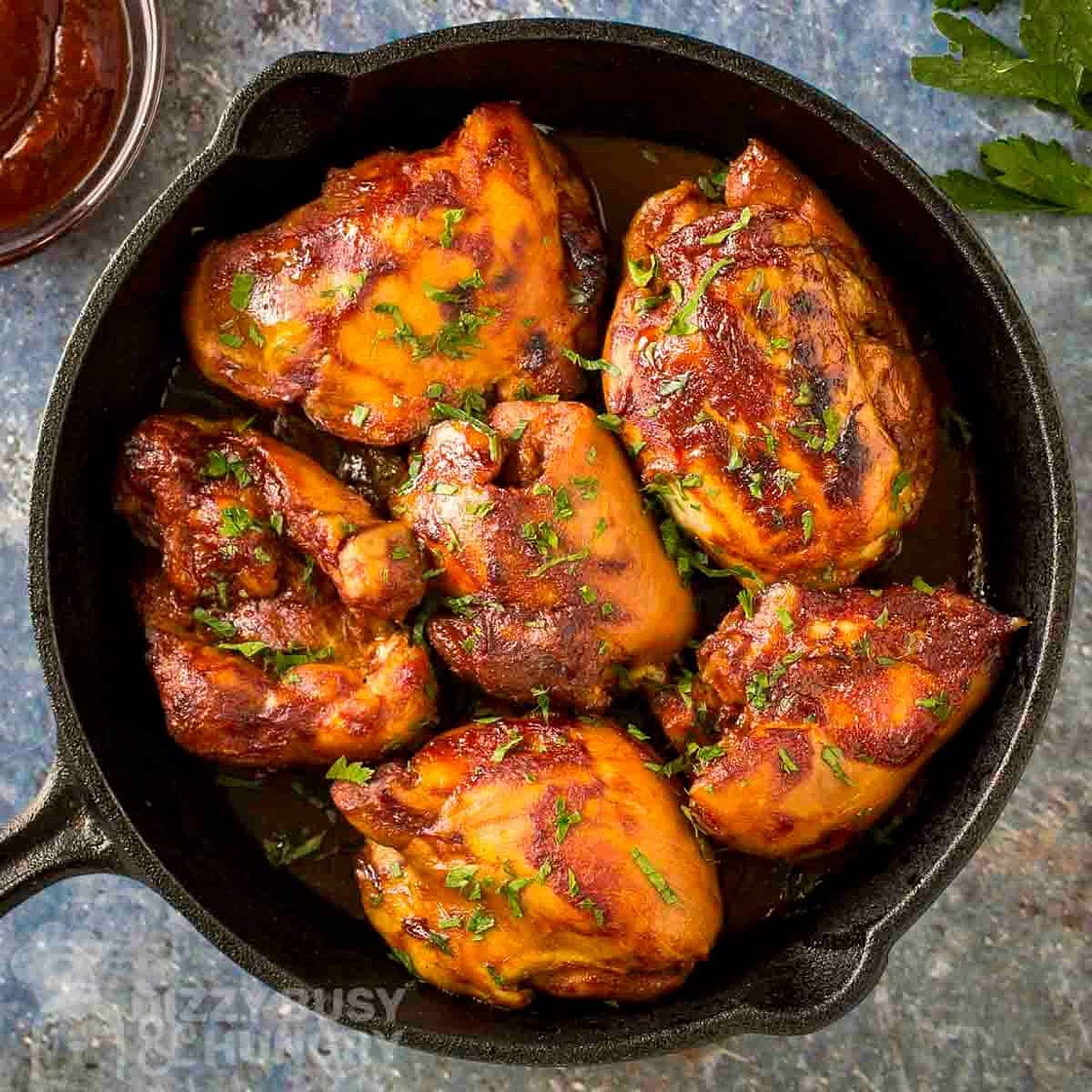 Slow Cooker BBQ Chicken Thighs With Homemade Sauce