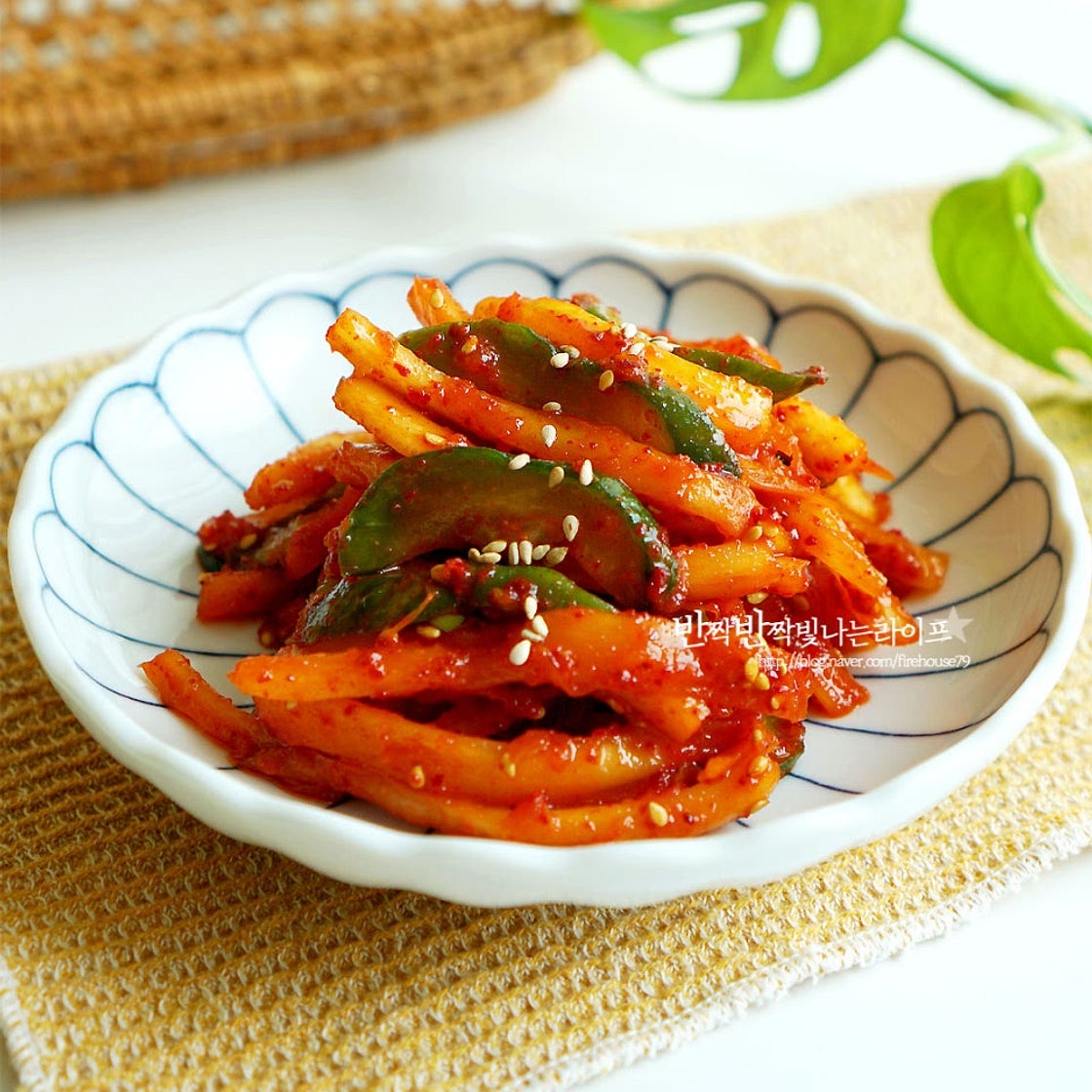 도라지무침 만드는 법 도라지오이무침 도라지쓴맛제거 팁~