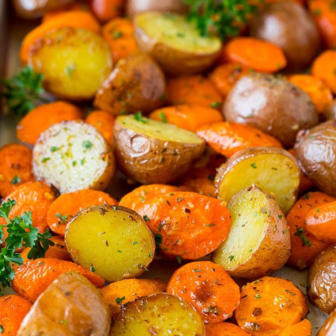 Roasted Potatoes and Carrots