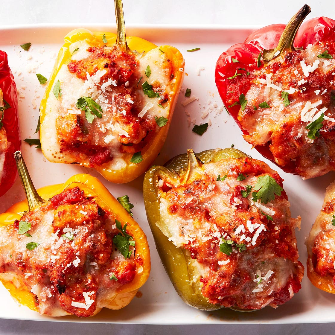Chicken Parm-Stuffed Peppers