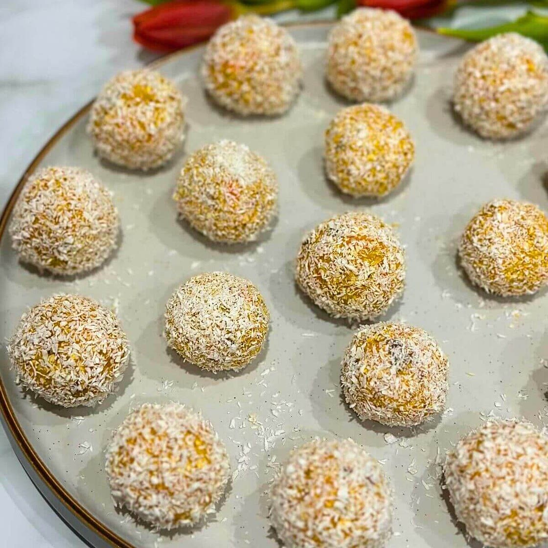 Nut-Free Carrot Cake Energy Balls with Coconut Flour