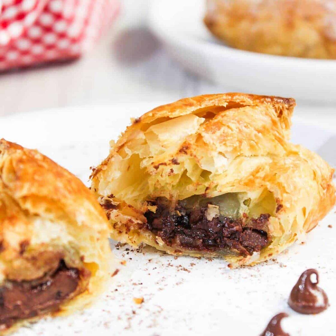 Air Fryer Chocolate Puff Pastry