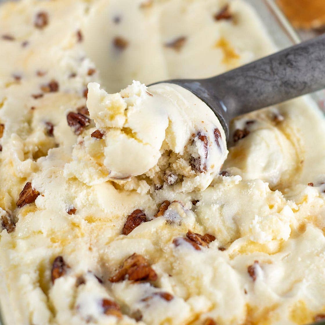 Homemade Butter Pecan Ice Cream Recipe