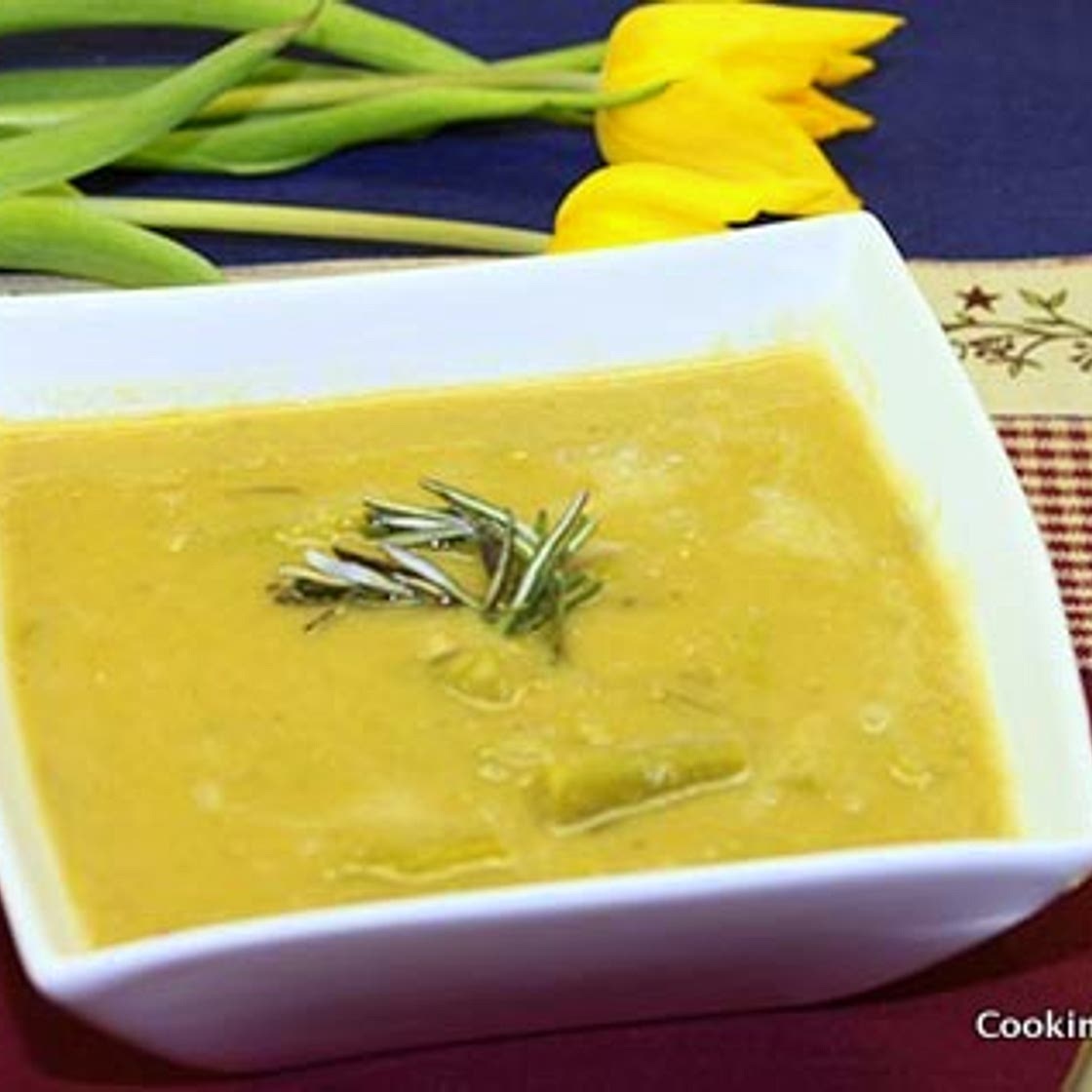 Asparagus Red Lentil Soup