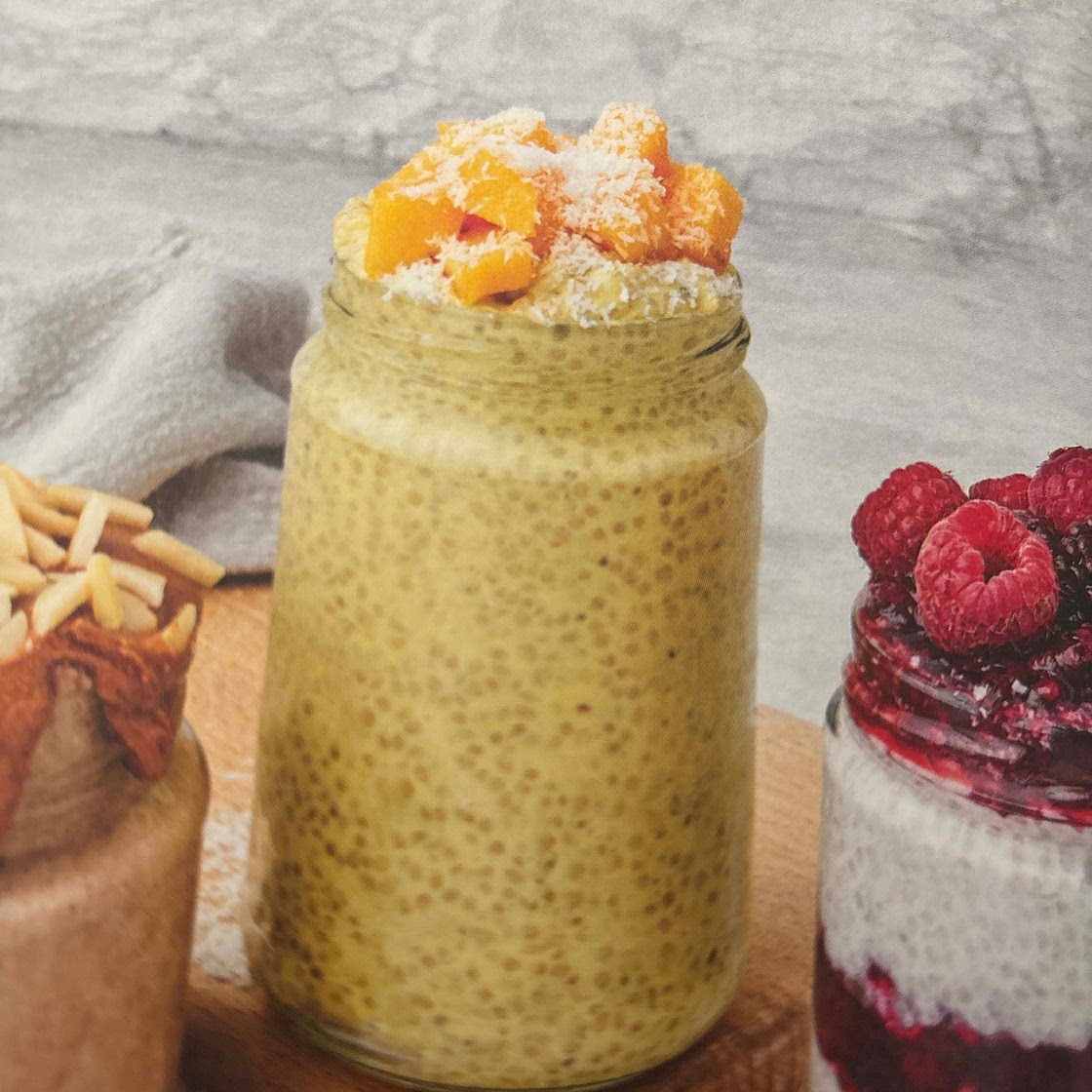 Mango and lime chia pudding