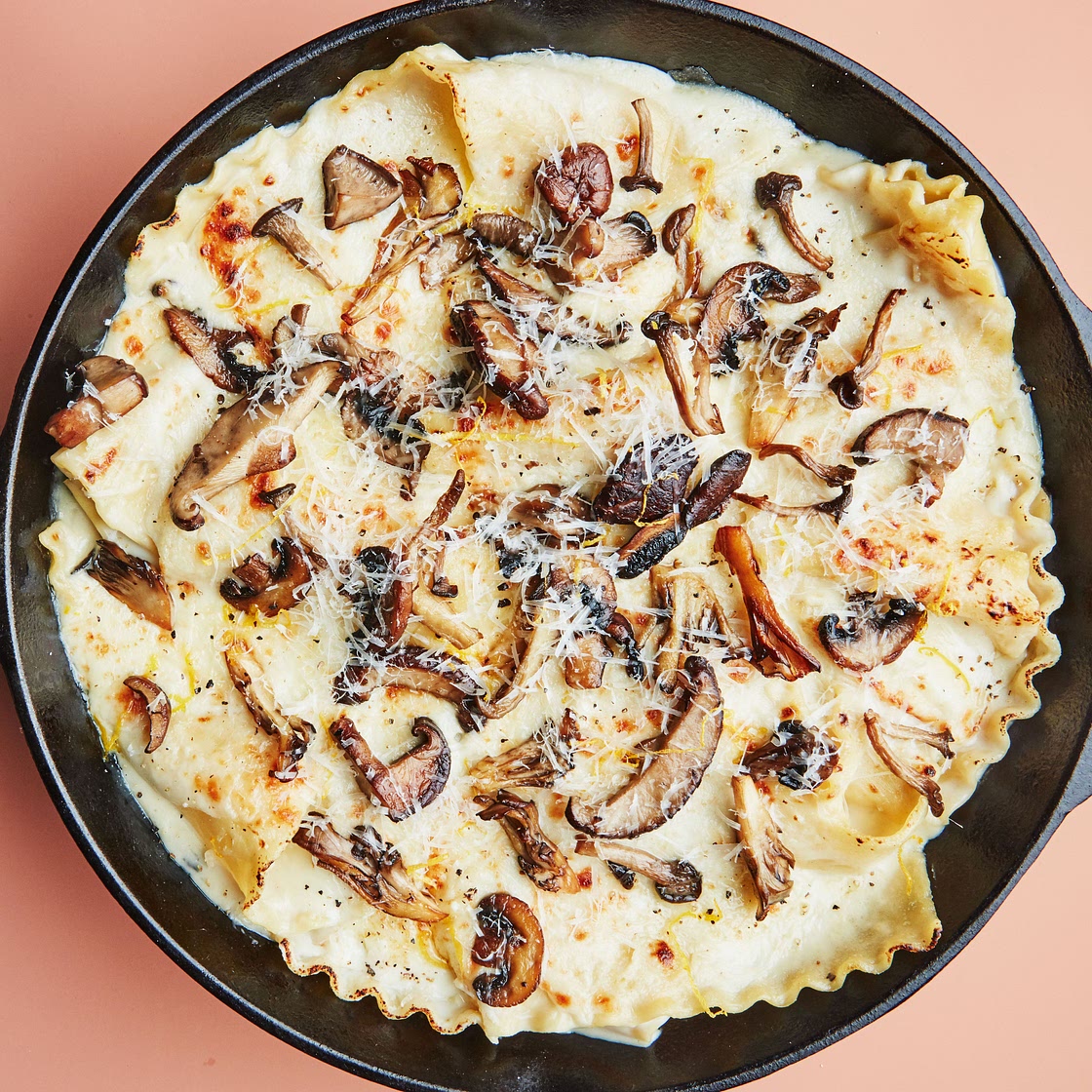 Skillet Mushroom Lasagna