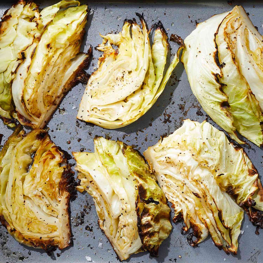Roasted Garlic-Butter Cabbage Wedges