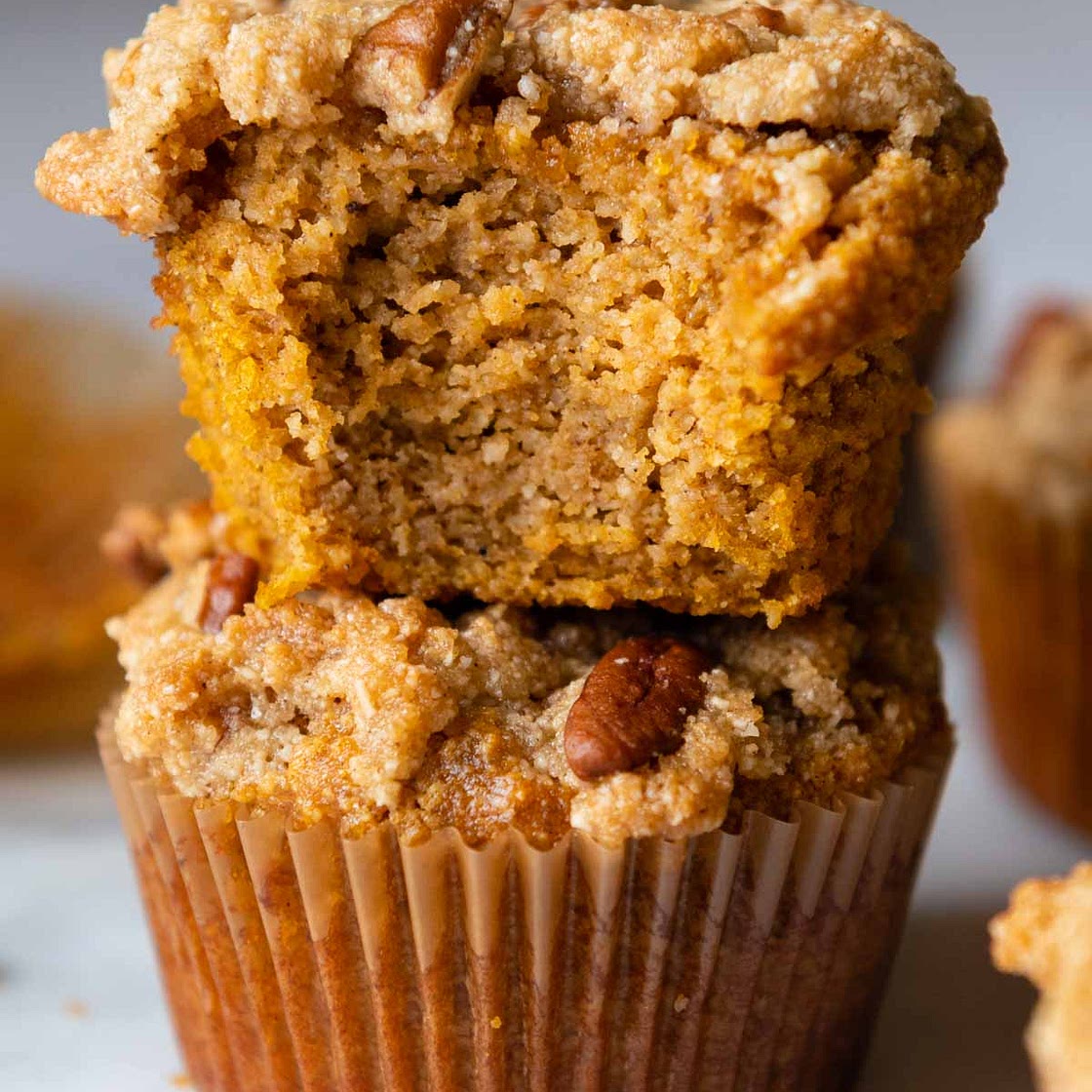 Extra Fluffy Almond Flour Pumpkin Muffins with Streusel