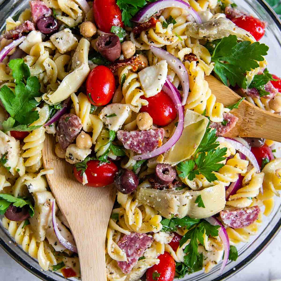 Gluten-Free Pasta Salad with Sun-Dried Tomato Dressing