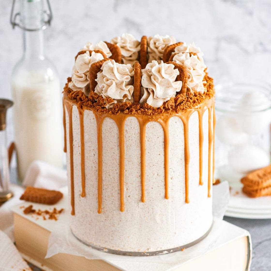 Dairy-Free Biscoff Cookie Butter Cake