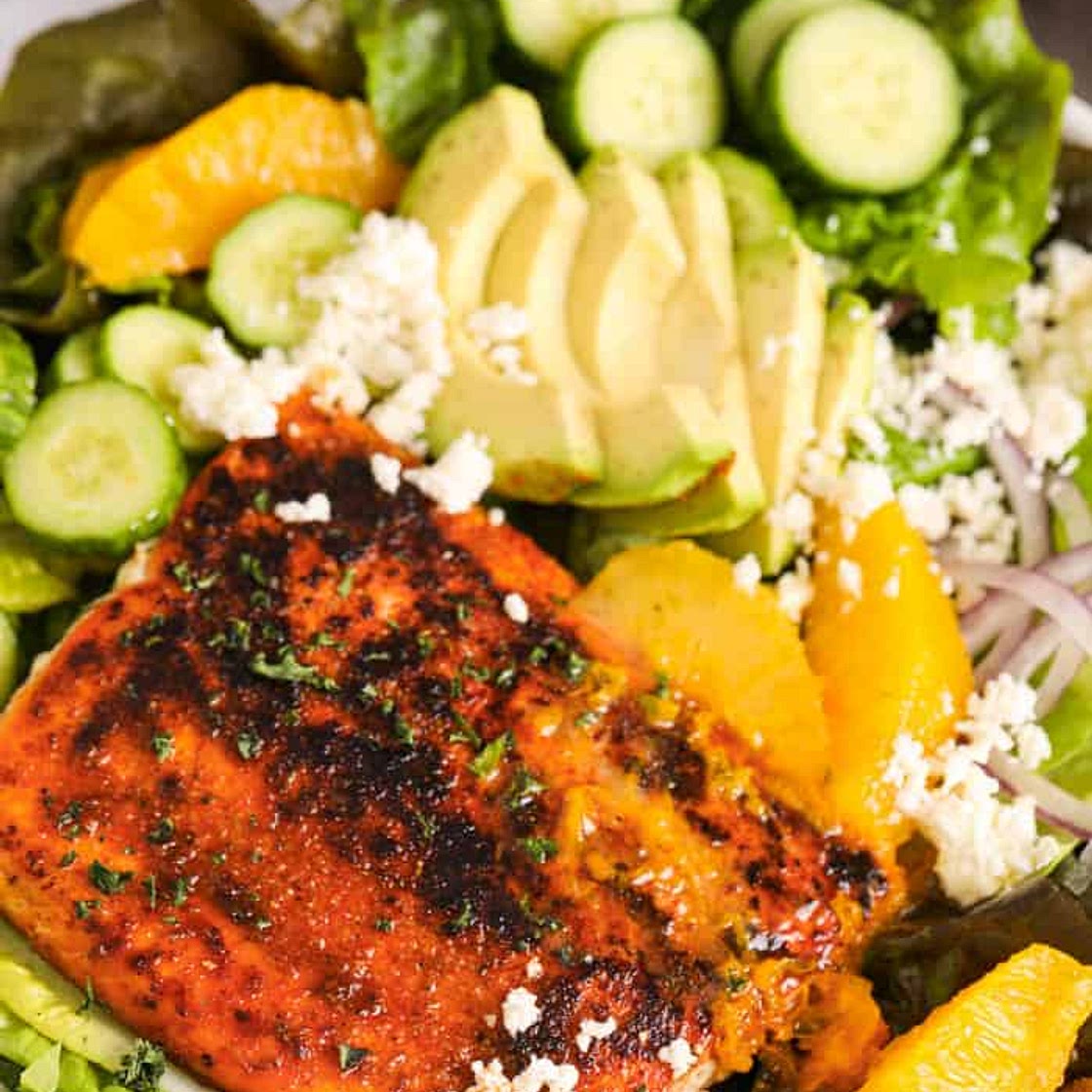 Blackened Salmon Salad