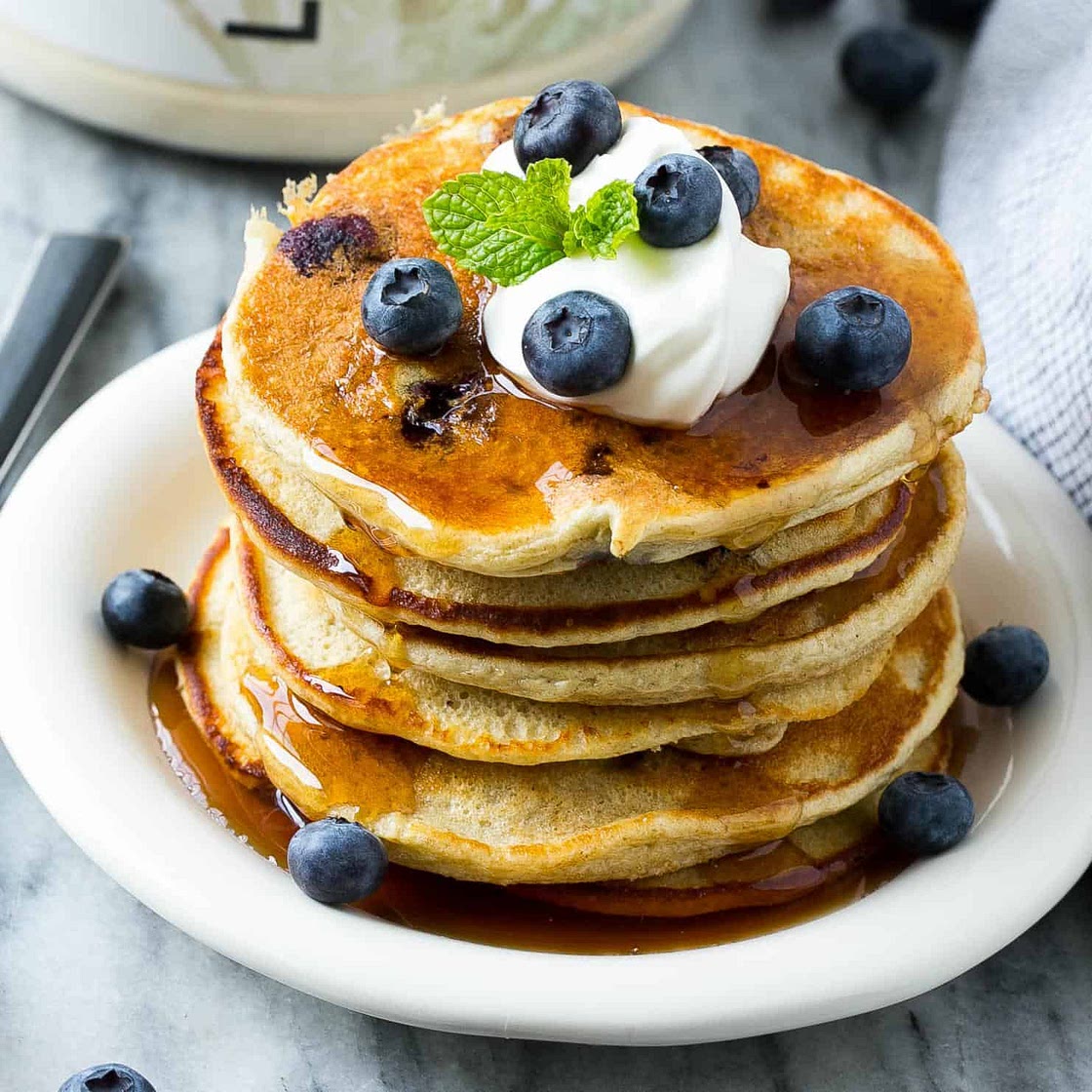 Blueberry Protein Pancakes