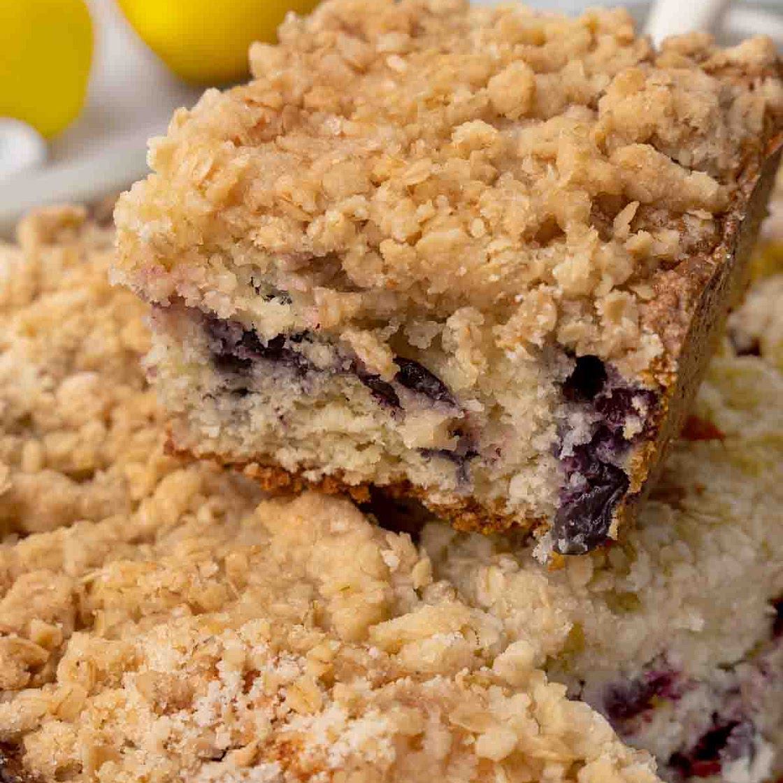Blueberry Buckle with a Lemon Syrup