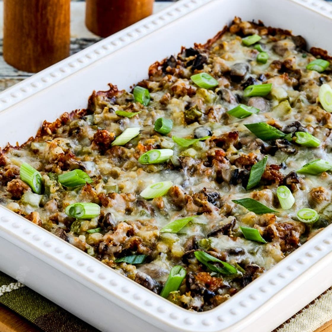 Cauliflower Rice Sausage Casserole