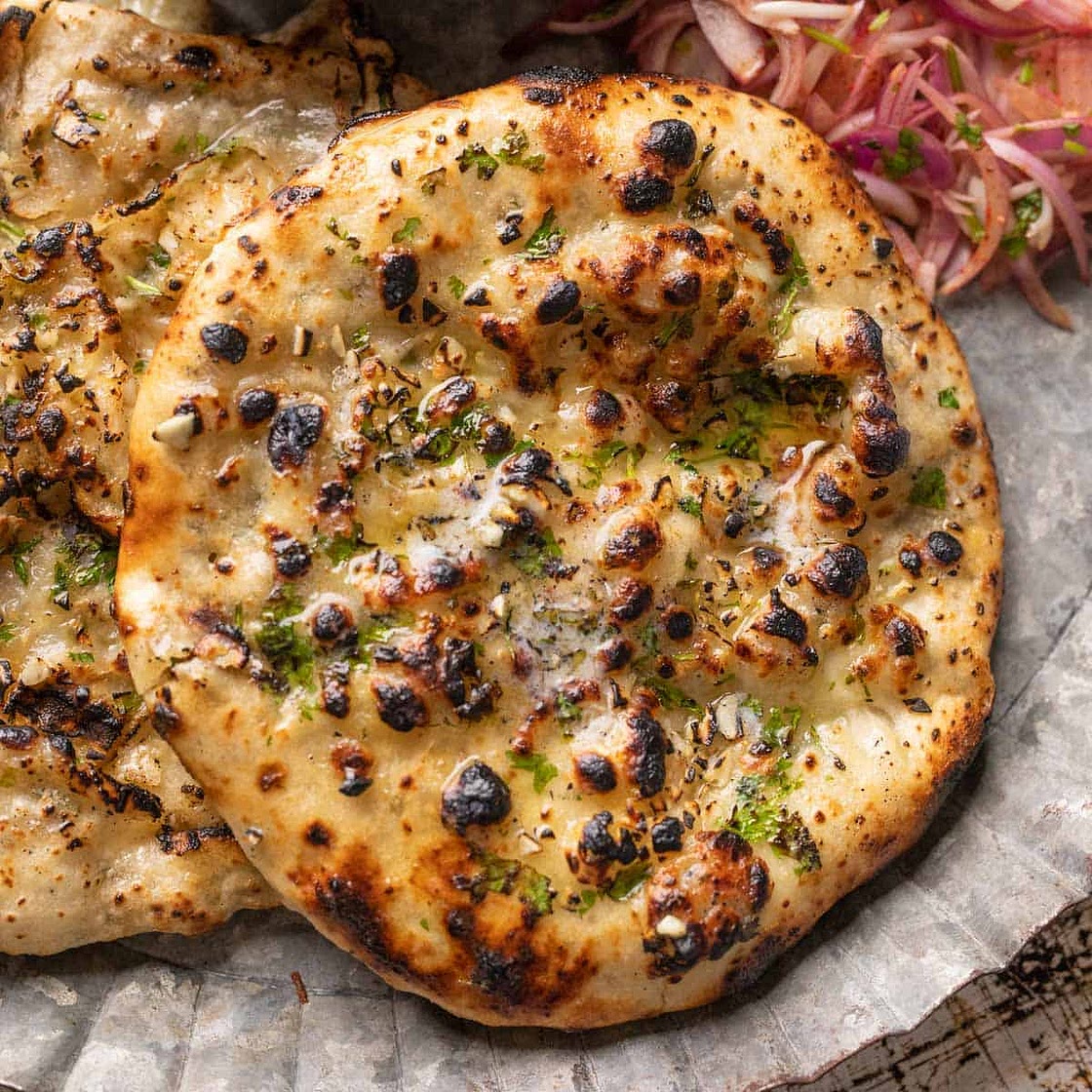 Chilli Garlic Cheese Stuffed Kulcha