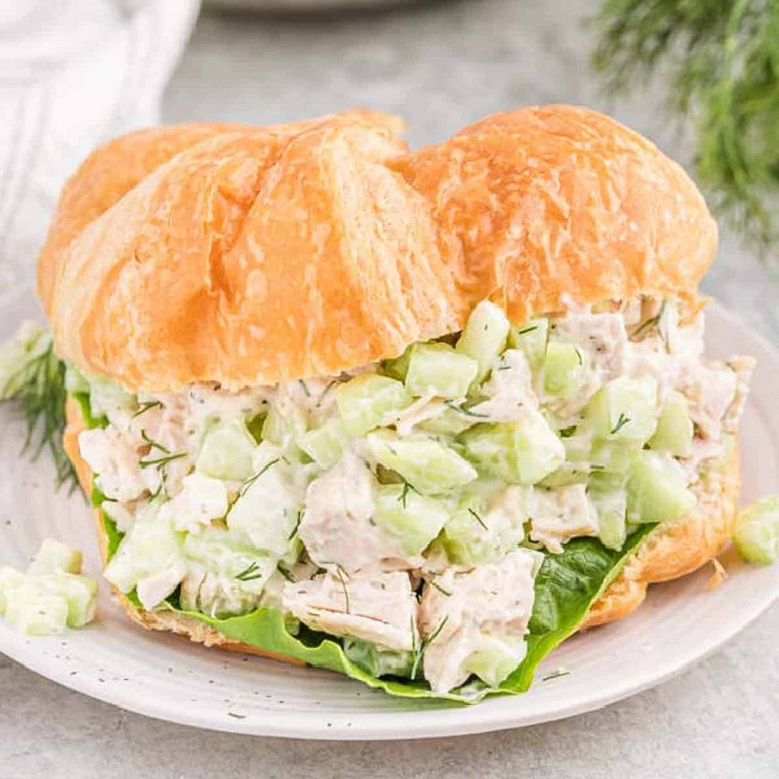 10 minute Cucumber Chicken Salad Sandwich Recipe
