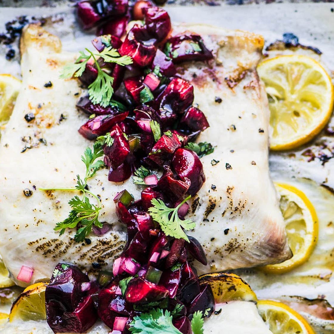 Whitefish with Cherry Salsa
