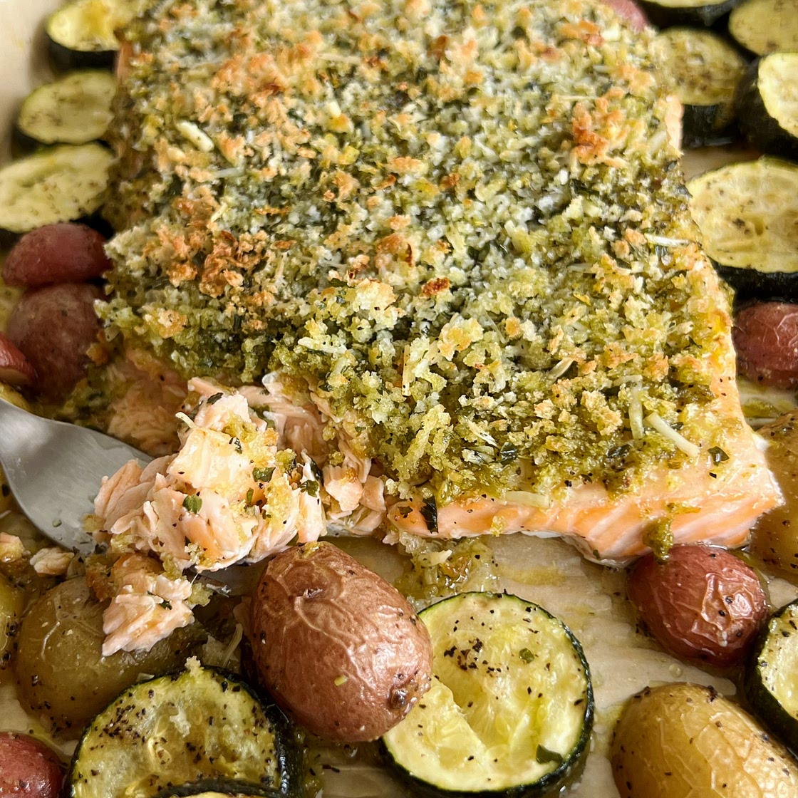 Pesto Crusted Salmon