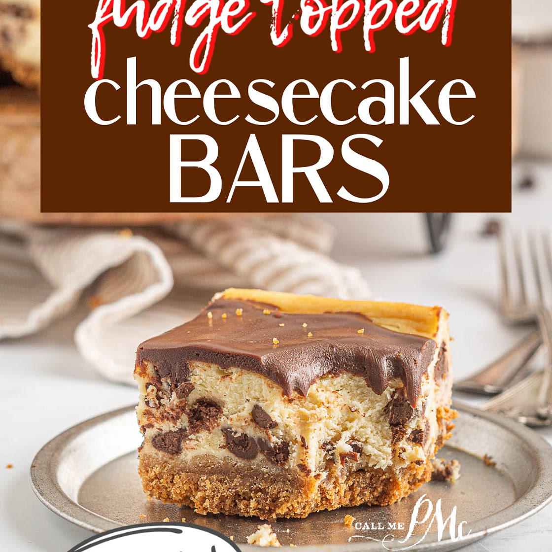 FUDGE TOPPED CHEESECAKE SQUARES