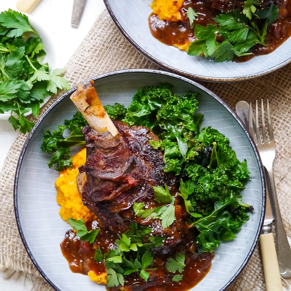 Thyme and Balsamic Slow Cooker Lamb Shanks
