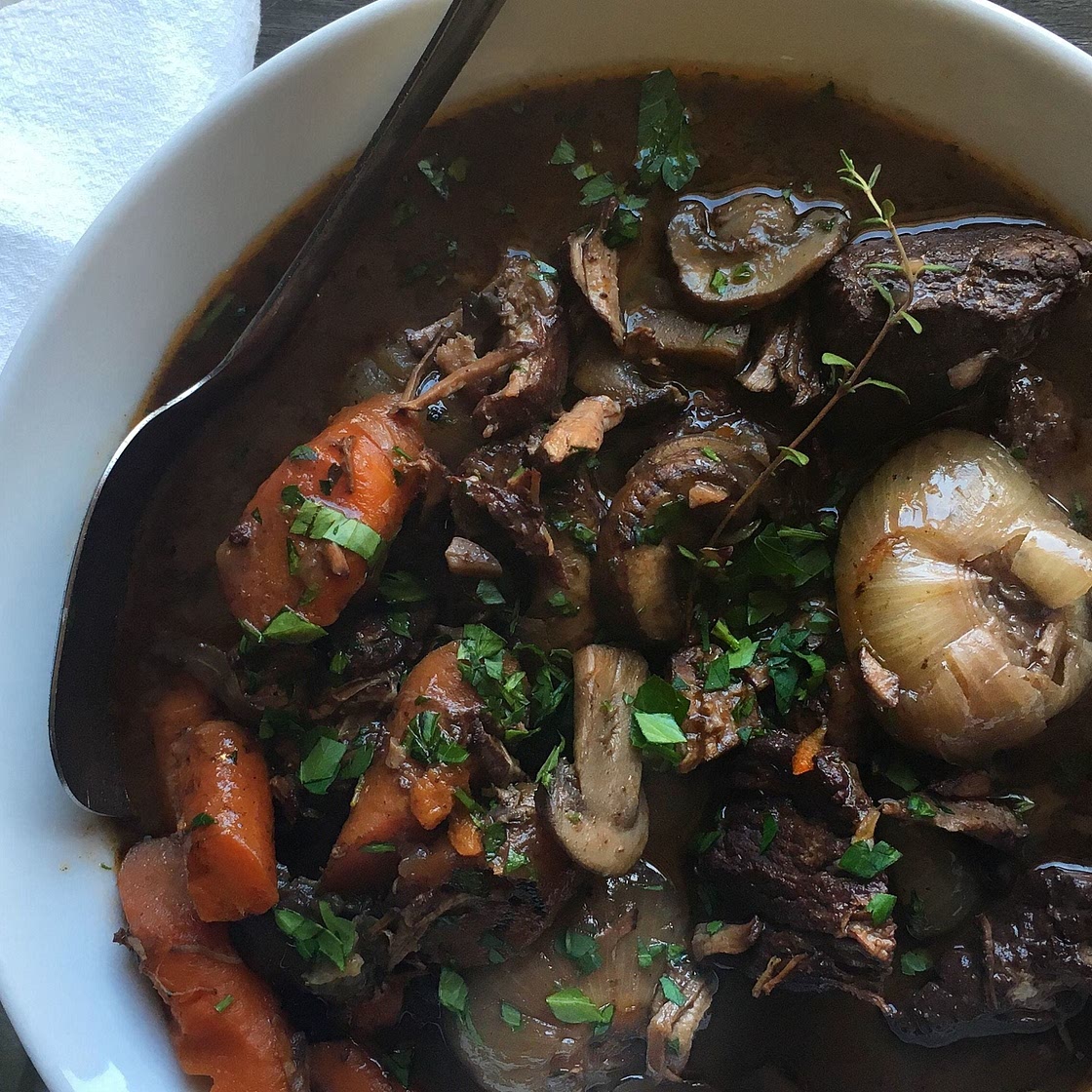 Slow-Cooker Beef Bourguignon