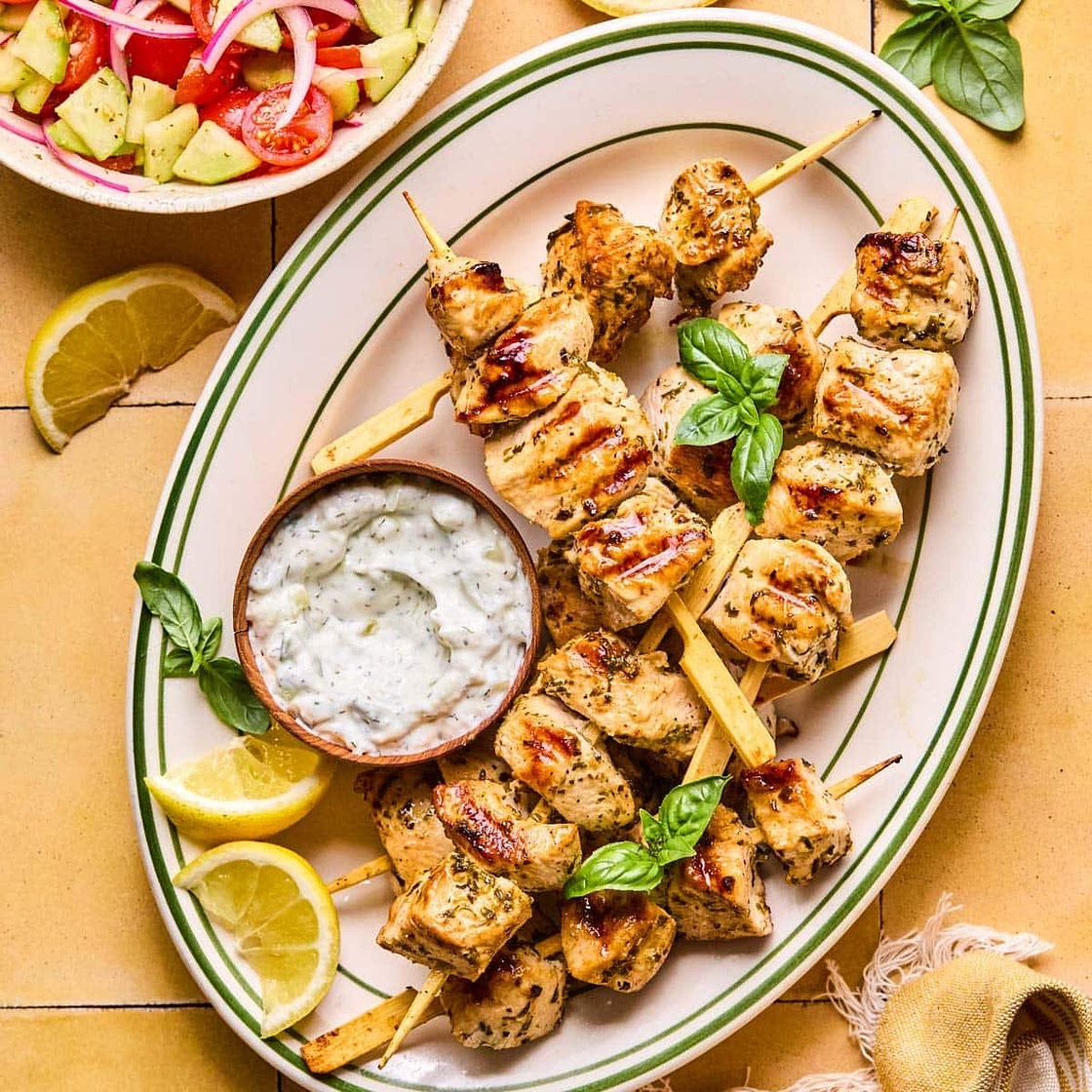 Juicy Greek Chicken Kabobs