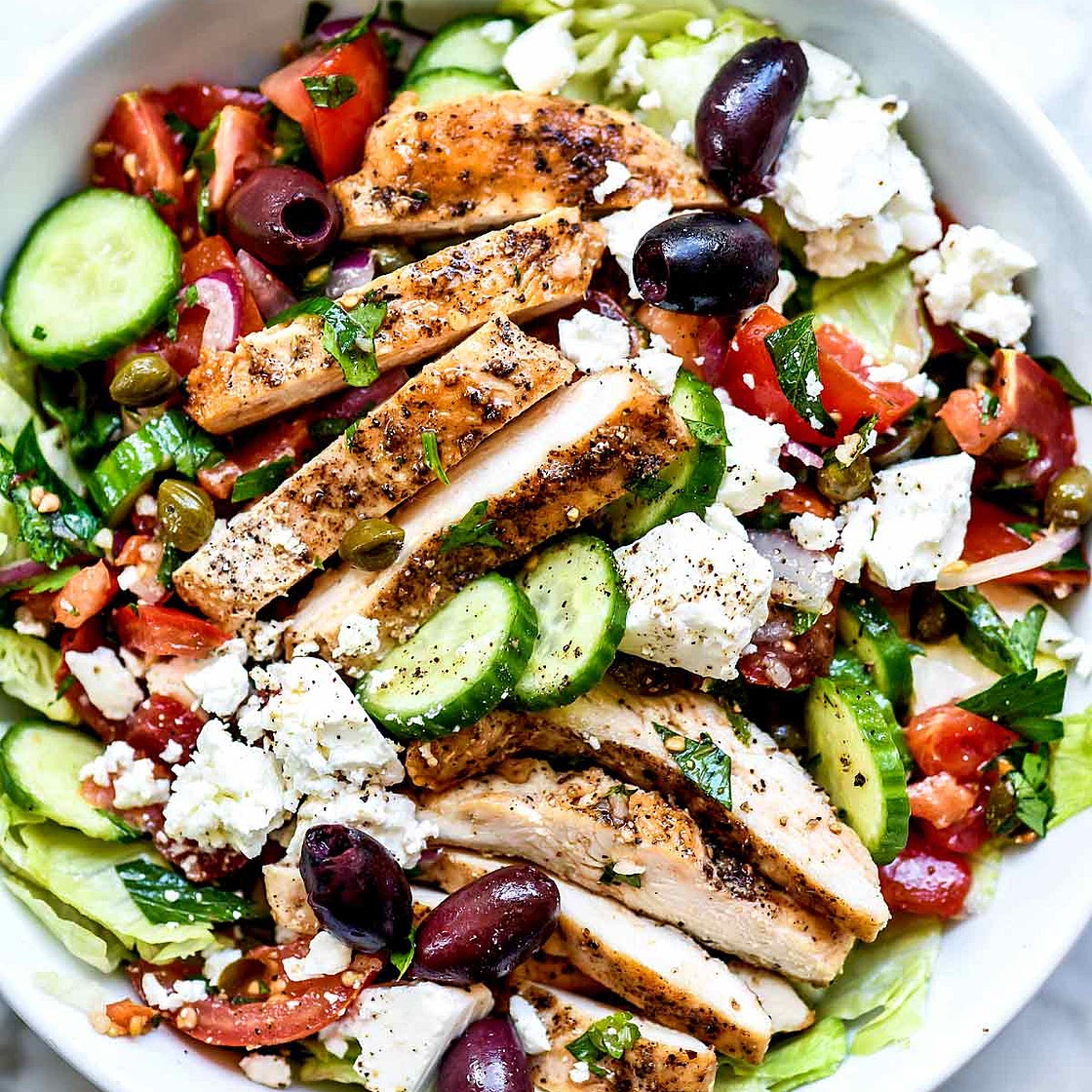 Greek Salad with Chicken