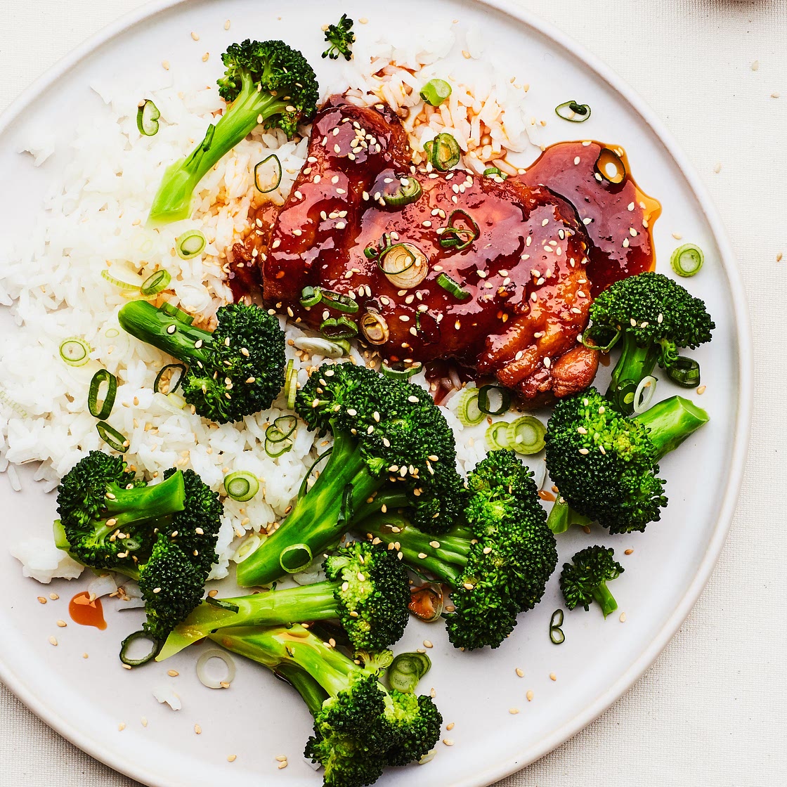Soy-Glazed Chicken With Broccoli
