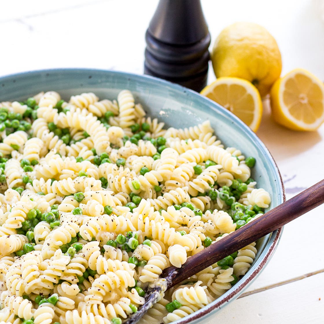Lemon and Pea Alfredo