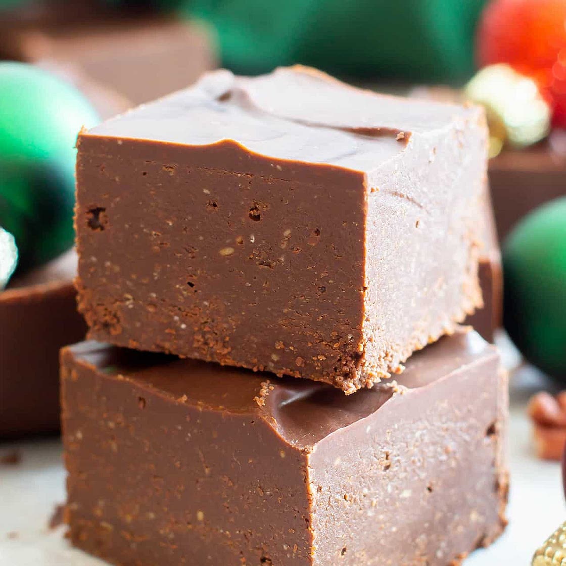 3 Ingredient Low Carb Peppermint Chocolate Fudge (Keto, Vegan)