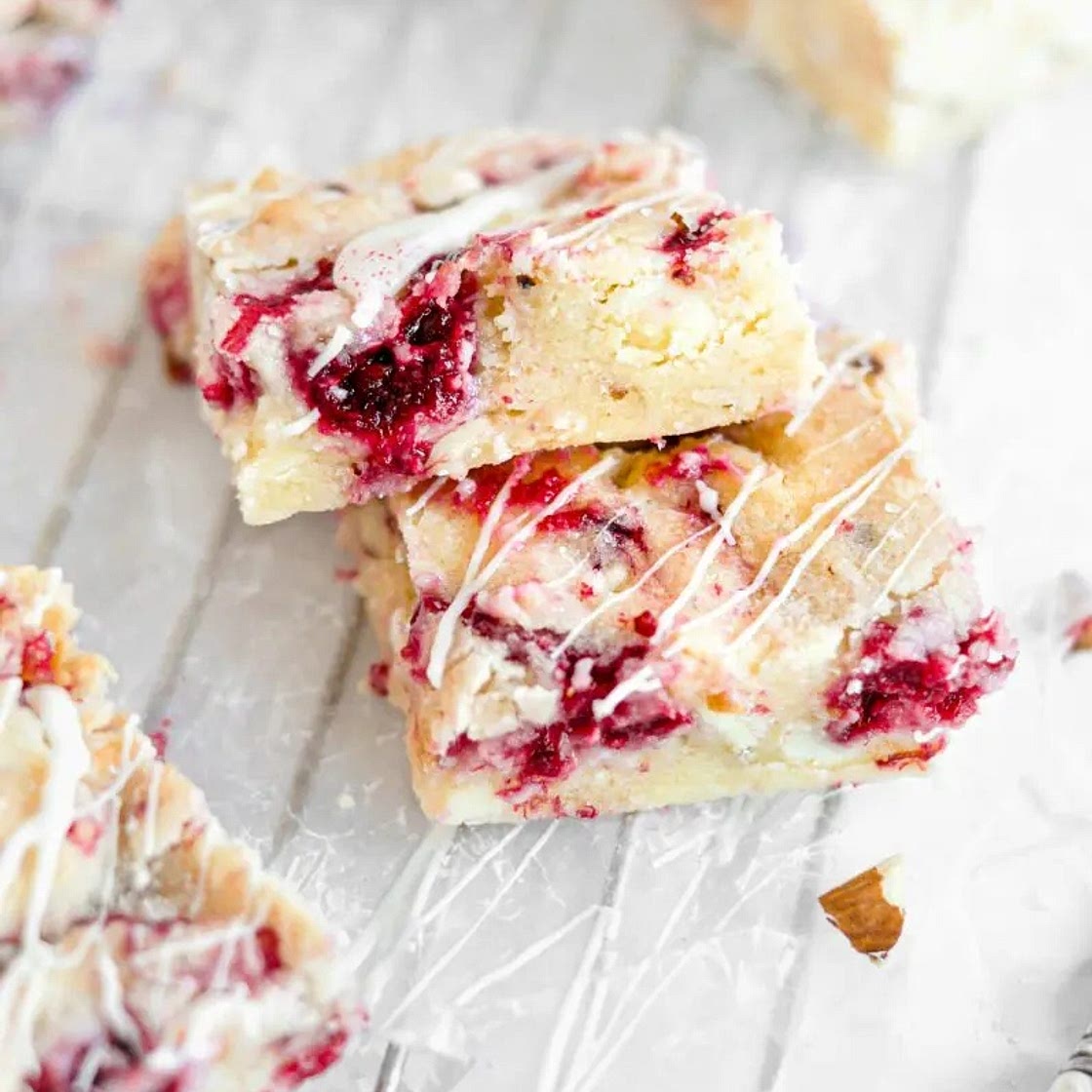 Raspberry Blondies