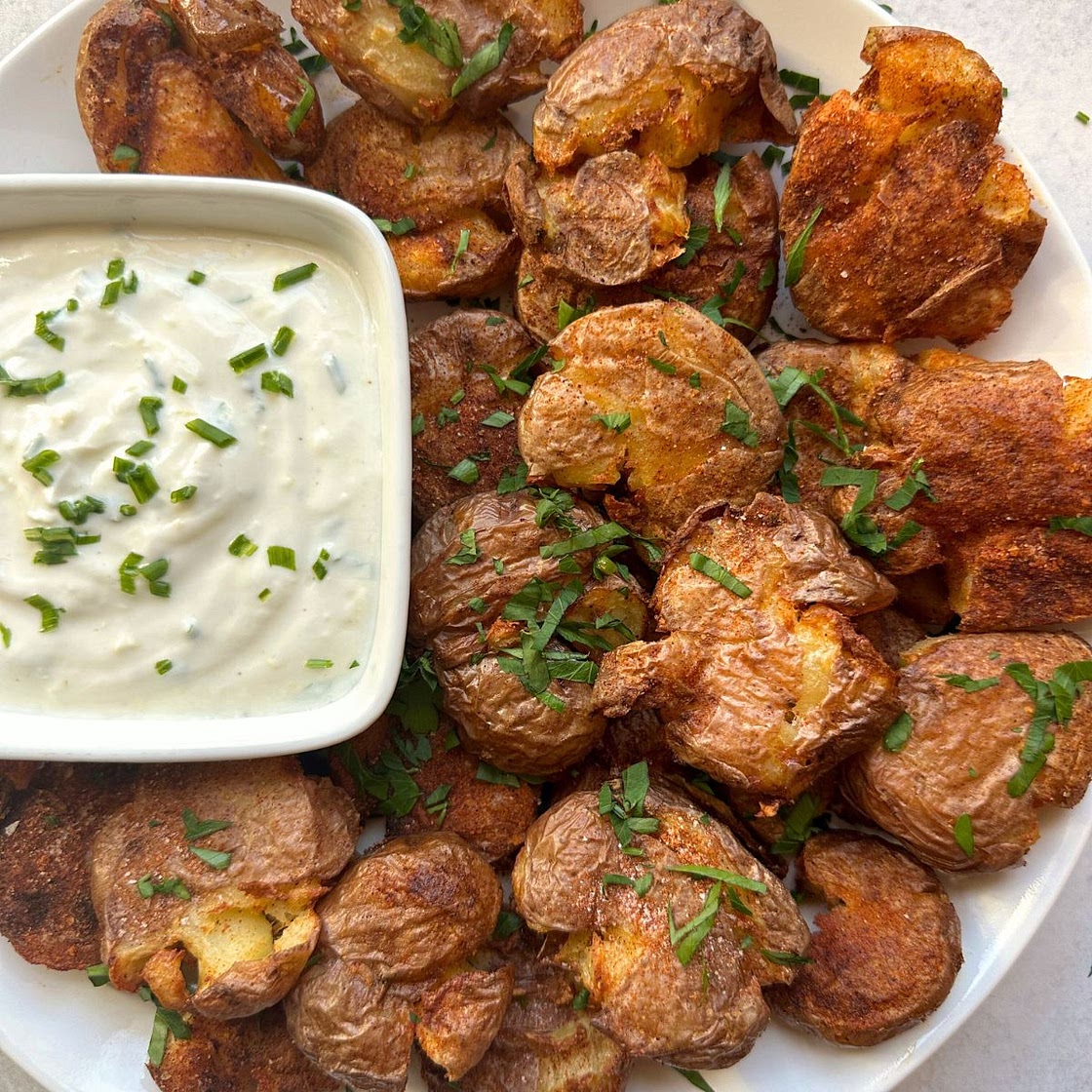 Air Fryer Smashed Potatoes