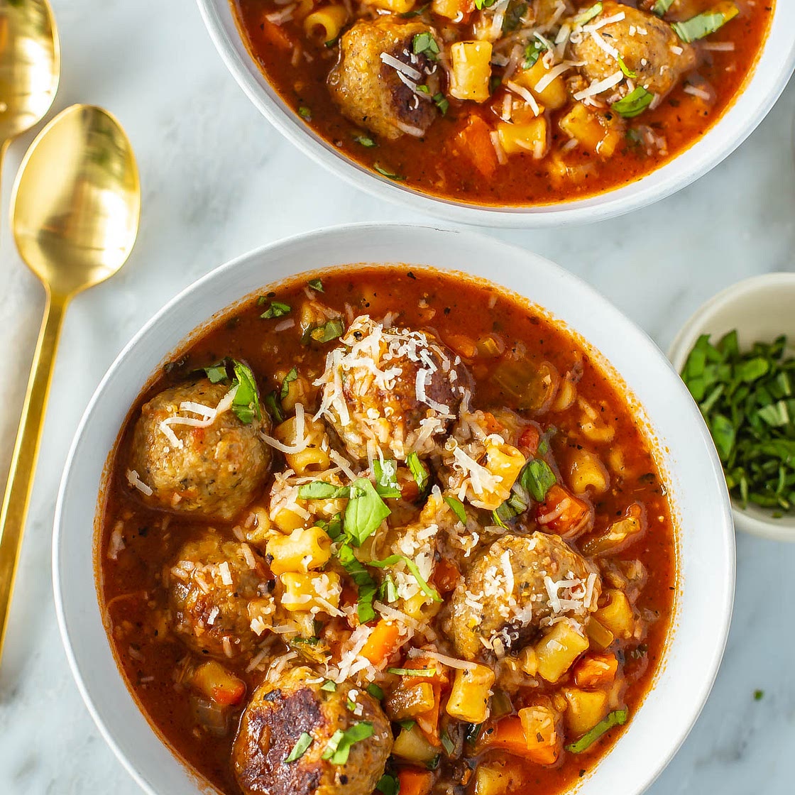 The Best Turkey Meatball Soup