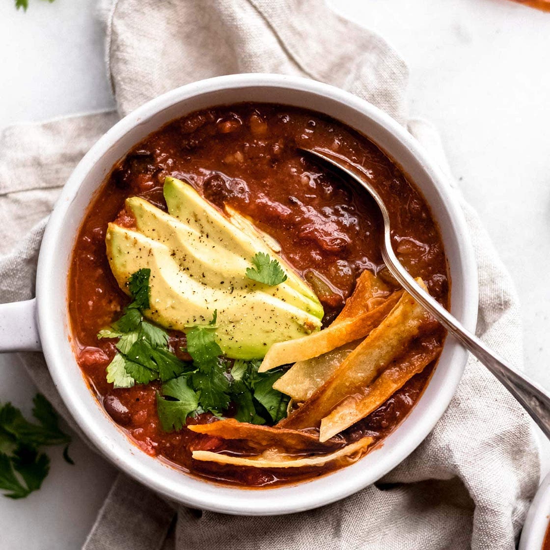 The Best Vegan Tortilla Soup