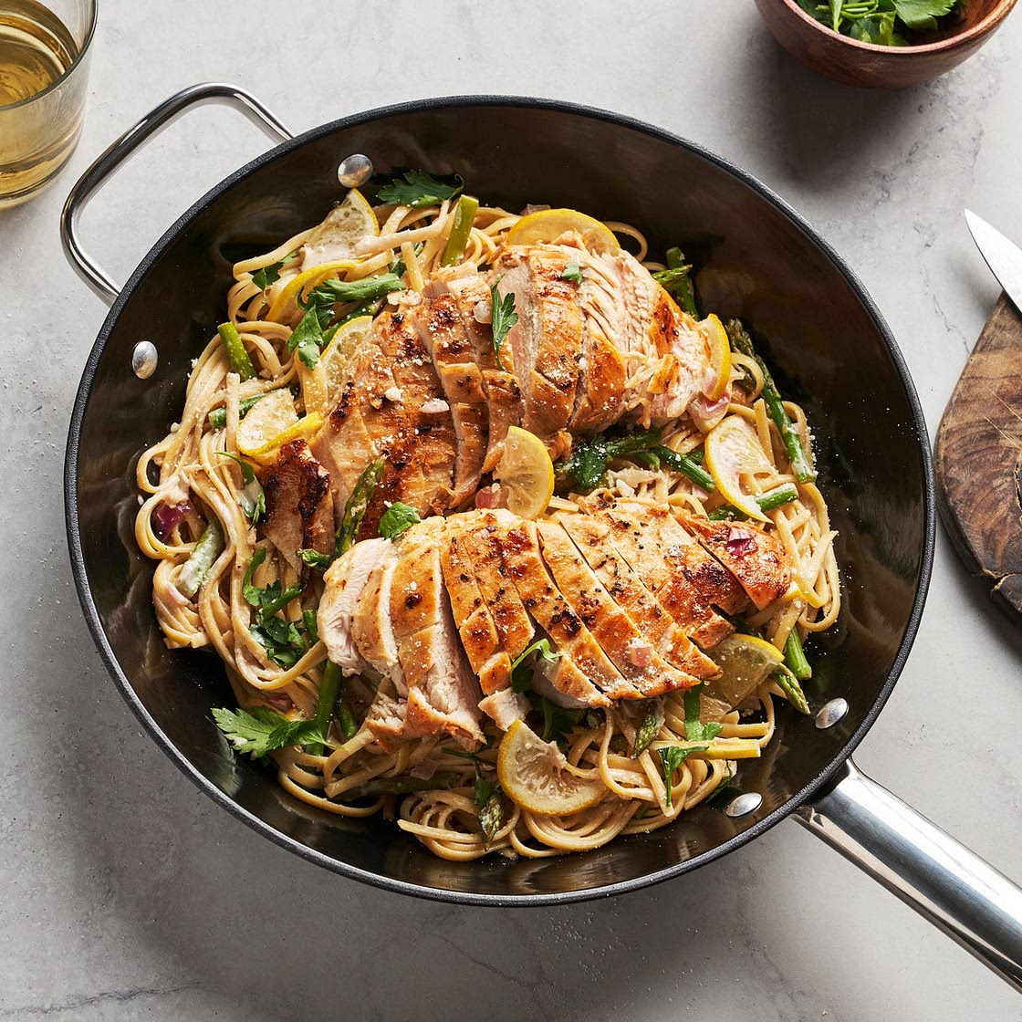 Lemon Asparagus Chicken Pasta