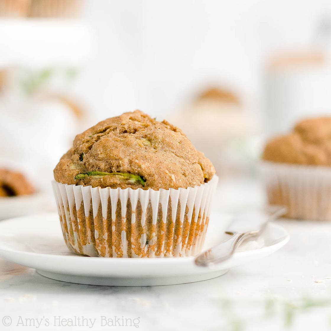 Healthy Zucchini Oatmeal Muffins