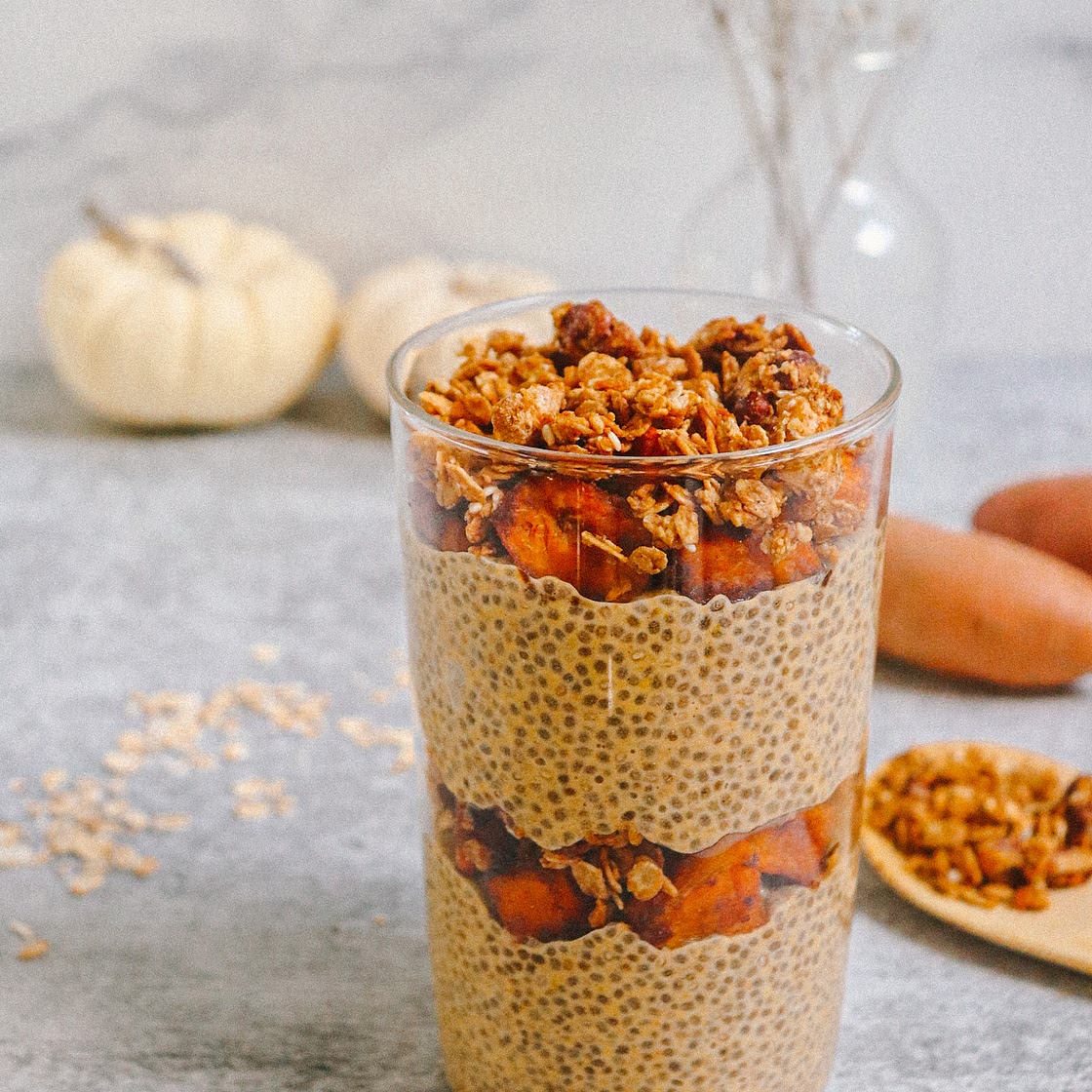 Pumpkin Pie Chia Seed Pudding (Parfaits)