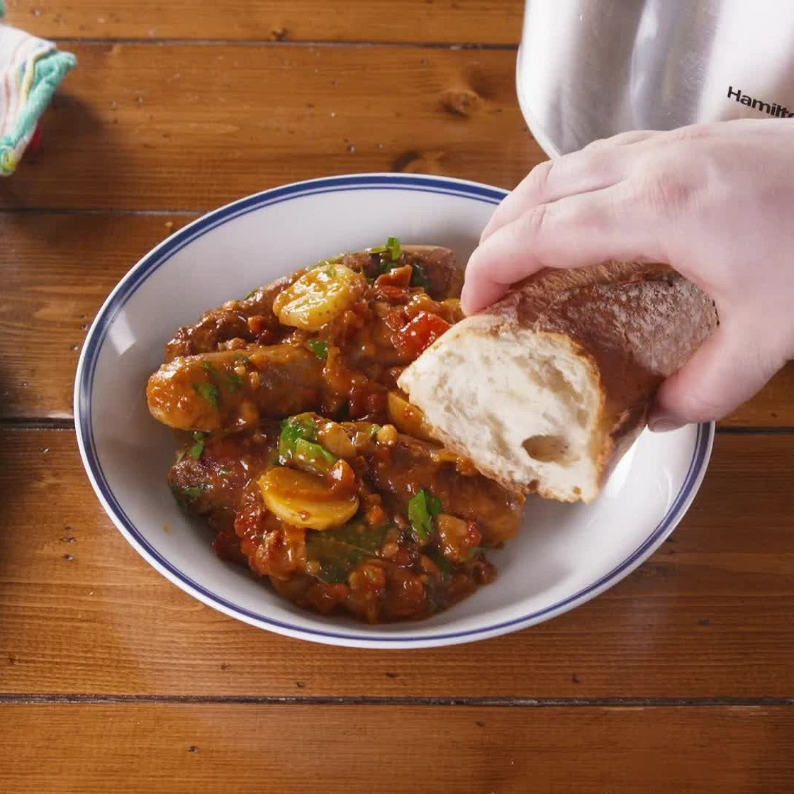 Slow cooker sausage casserole