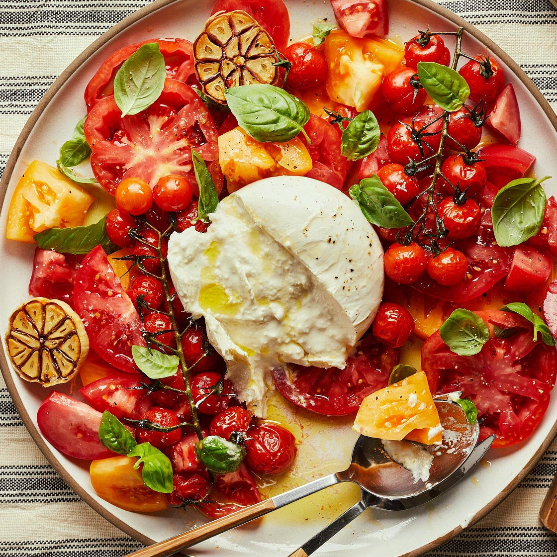 Burrata aux tomates ancestrales