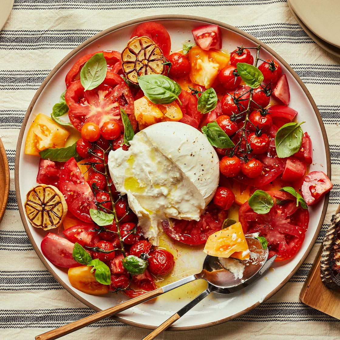 Burrata aux tomates ancestrales