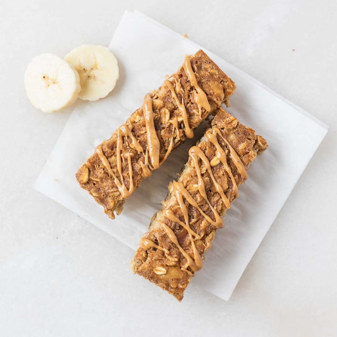 Peanut Butter Banana Baked Oatmeal - Baby Led Weaning Friendly