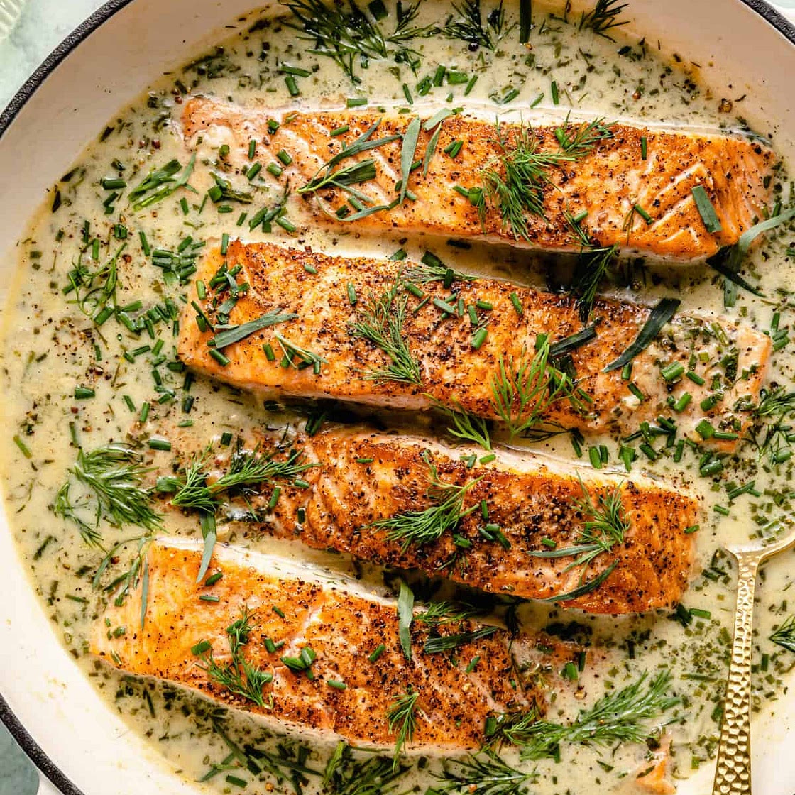 Creamy Spring Salmon